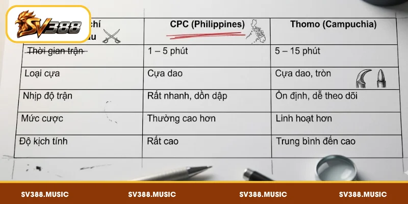 Đá Gà Philippines SV388 – CPC1 CPC3 Sabong Online 3 So sánh khách quan về CPC vs Thomo