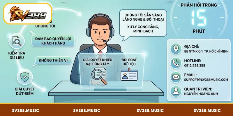 Chính Sách Đại Lý SV388 – Cam Kết Và Trách Nhiệm Minh Bạch 4 Trung tâm tiếp nhận phản hồi và khiếu nại của đại lý